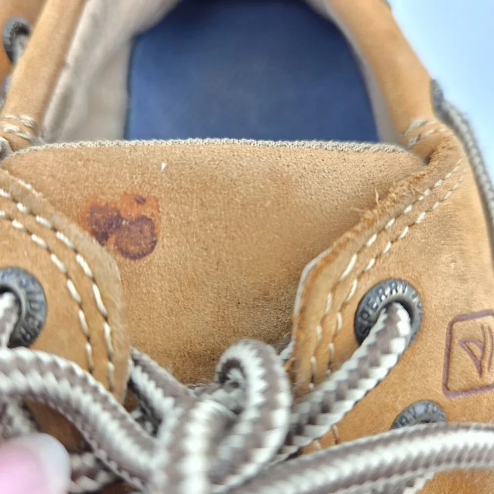 Sperry Intrepid Boys Boat Shoes Tan Brown Leather Little Kid Size 1M
